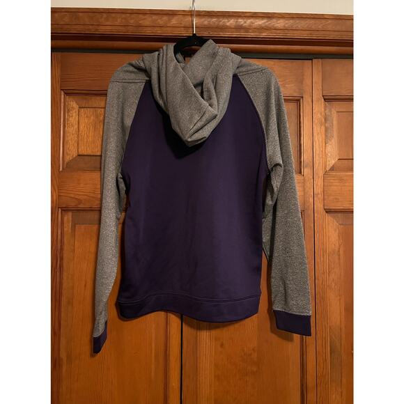 Champion Huskies Funnel Neck Hoodie Men’s Pullover Purple Gray Colorblock SZ M - Picture 5 of 11